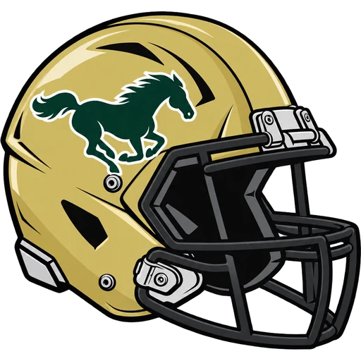 Brick Memorial Mustangs helmet